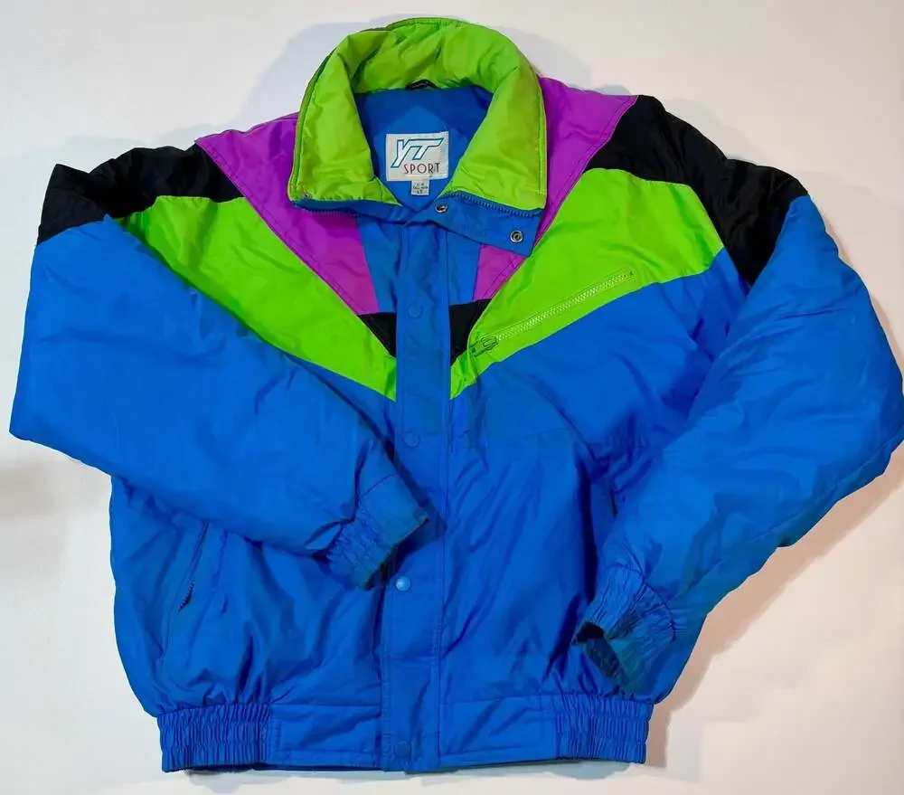 Vintage 90s YT Sport Colorblock Puffer Ski Jacket